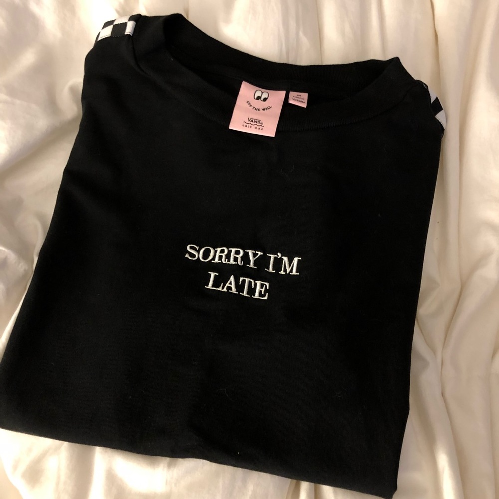 Vans Sorry I’m Late tee ✨